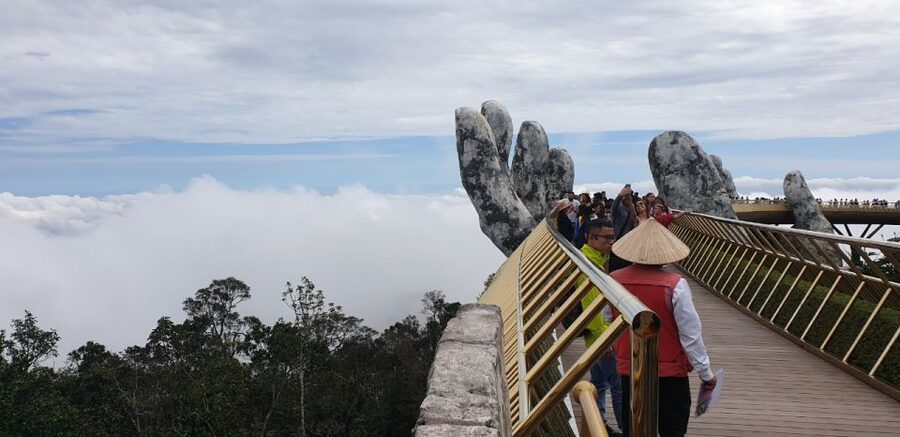 BaNa Hills - Golden Bridge Full Day Group Trip From Hoi An - Golden Bridge: your timed walk through foggy hills