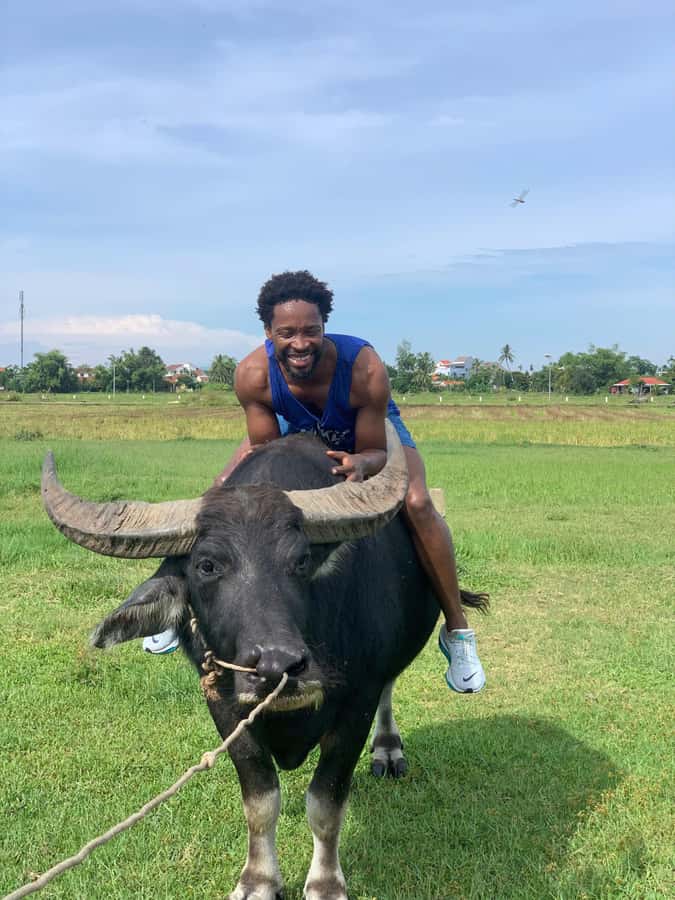 BUFFALO RIDING -BASKET BOAT & BIKE TOUR-HOI AN - Coconut Palm Jungle Basket Boats: Fun, Calmer Than You Expect
