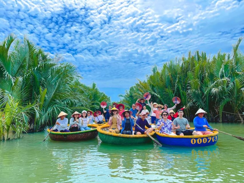 Cooking Class w Phở and Market & Basket Boat Ride in Hoi An - Cam Thanh Eco-Coconut Village: the basket-boat in Bay Mau coconut forest