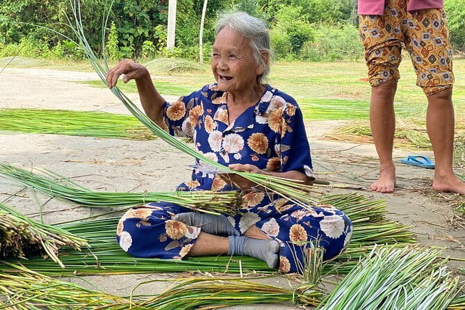 DA NANG to Hoi An Rural Villages and River Islands PRIVATE TOUR - Tra Nhieu fishing village: straw mats, riverbank boats, and family craft time