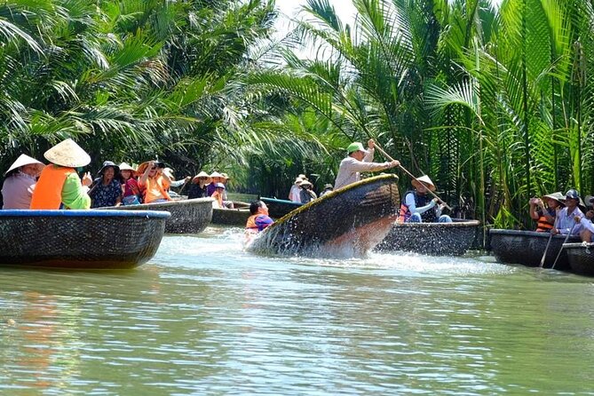 Eco Basket Boat By Bicycle and Vietnamese Set Menu - Trying Traditional Net Fishing (Not Just Watching)