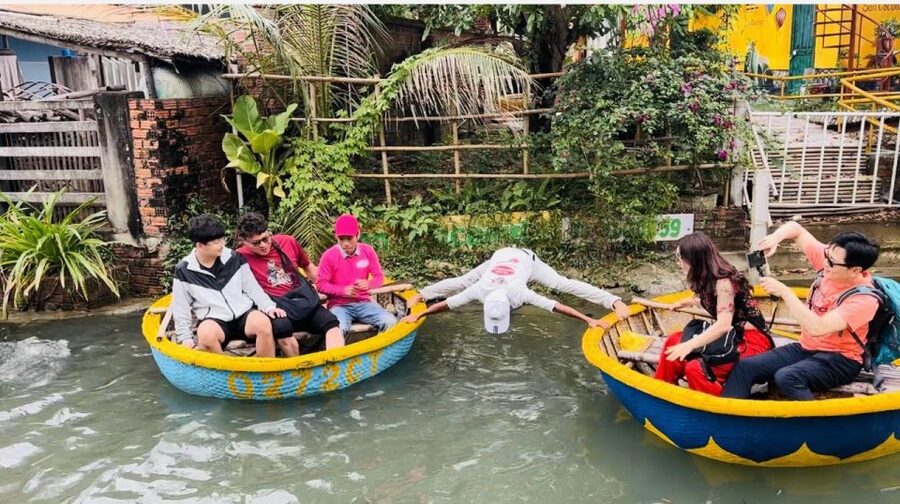 Experience Bamboo Basket Boat on Coconut village w Locals - How logistics work in Hoi An: Nong Thon Travel and two-person boats