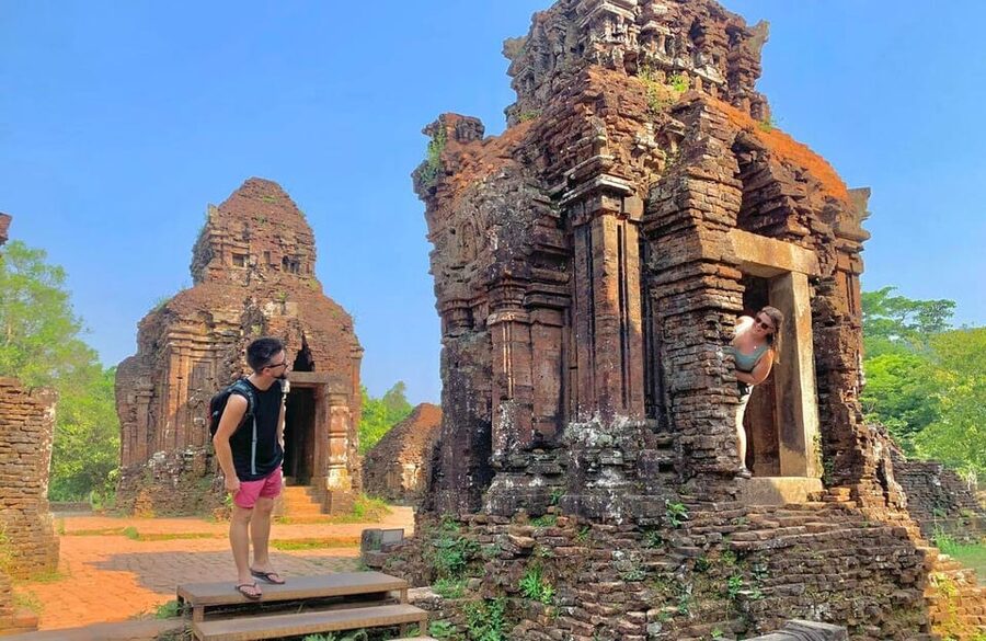 From Da Nang/ Hoi An: Visit My Son Sanctuary In Half Day - Rice paper marking at a local home: hands-on, and a little messy