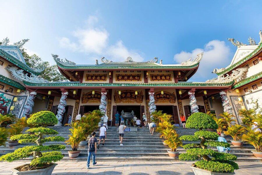 From Hoi An: Day Tour of My Son Temples and Marble Mountain - Linh Ung Pagoda and Am Phu Cave: Religion Meets Myth Underground