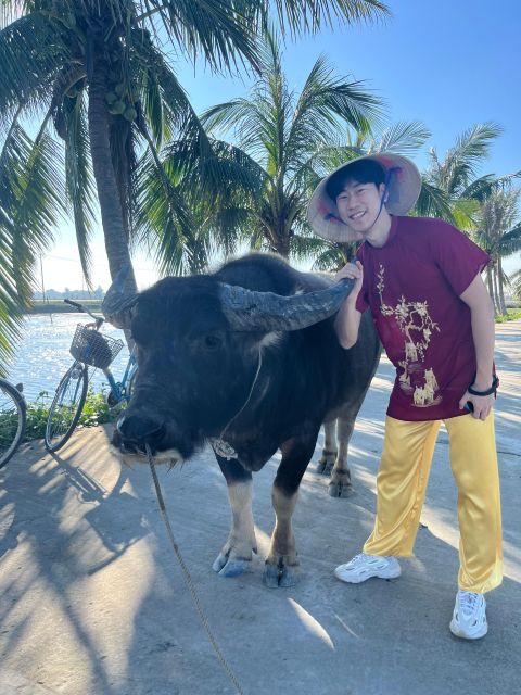 Funny day cycling, Buffalo riding and Basket boat - Cam Thanh coconut forest: fishing life and that straw-boat feeling
