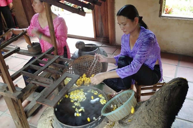Half-day Silk Weaving Discovery In Hoi An - Stop 1 at the Silk Village: Mulberry Trees, Quiet Gardens, and a Welcome Drink