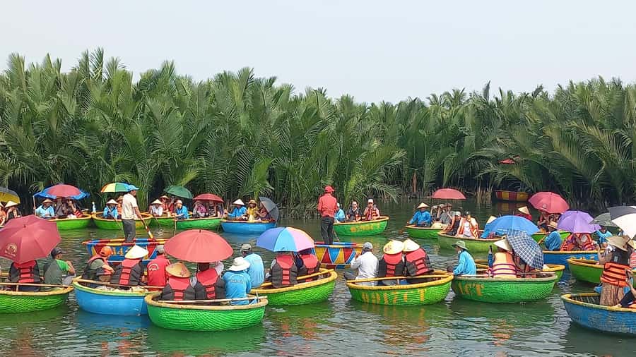 Hoi An : Bamboo Basket Boat Ride & Lantern Boat Trip . - Bay Mau Coconut Forest: the 45-minute start that sets the tone