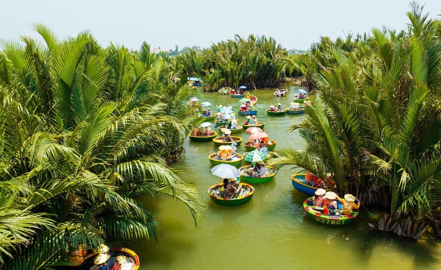 Hoi An: Basket boat tour at the coconut village - What the 50-Minute Route Looks Like in the Water Coconut Forest