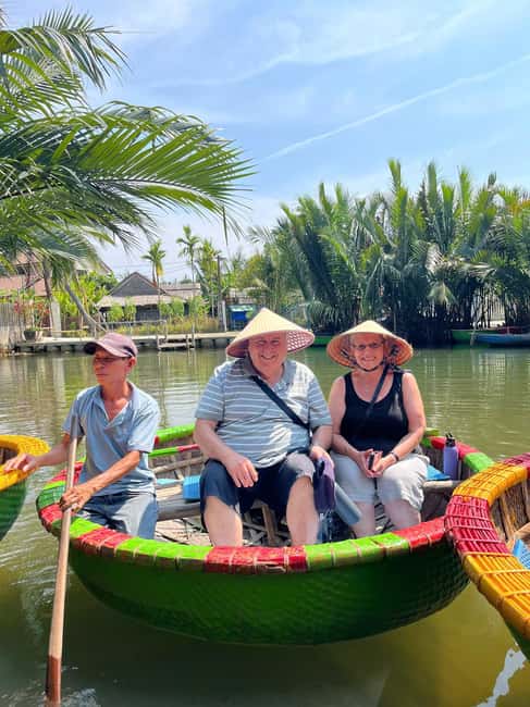 Hoi An: Coconut Basket Boat Ride and Fishing Experience - Entering the coconut channels on a bamboo basket boat