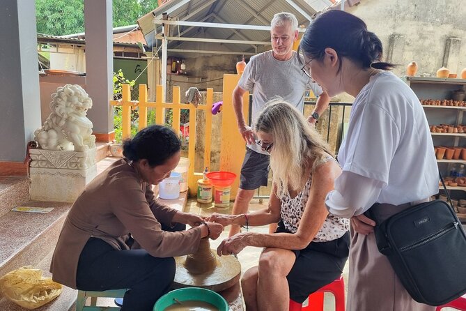 Hoi An Countryside Tour By Scooter With Lady Bikers - Thanh Ha Pottery Village: making pottery with English translation