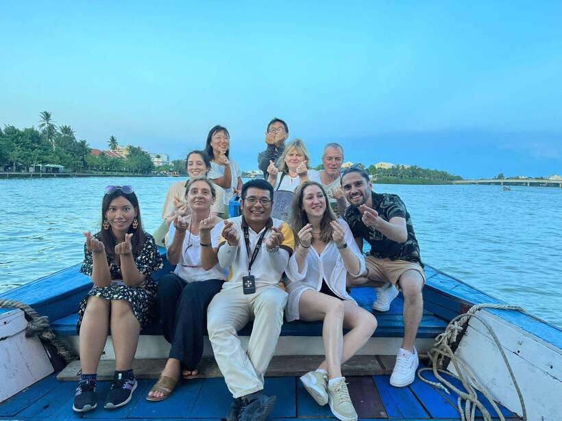 Hoi An: Marble Mountains, Monkey Mountain & My Son Day Tour - Thu Bon River at sunset: the payoff cruise with banh mi
