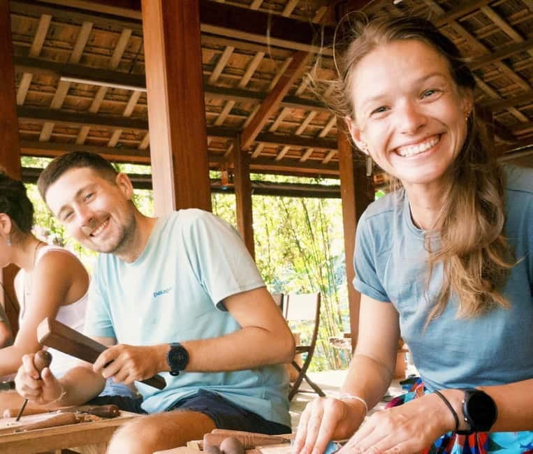 Hoi An: Wood Carving Class with Village Master Artisan - The Studio Walkthrough: Huge Wooden Masters and Modern Pop-Carved Characters