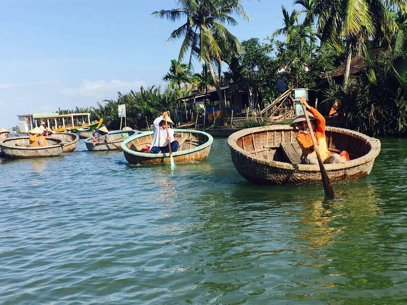Hoian/ Danang: Coconut Basket Boat and Hoi An City tour - Cam Thanh Eco-Coconut Village: bamboo basket boat paddling in the water forest