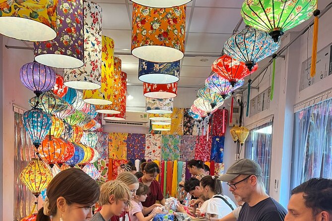 Lantern Making Class in Vietnam - Picking Your Lantern: Bamboo Frames and Fabric Choices