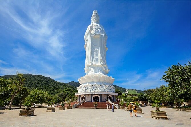 Marble Mountain, Am Phu Cave and Monkey Island Sunset Tour - Monkey Mountain and the Lady Buddha Statue: Big Views and Big Symbols