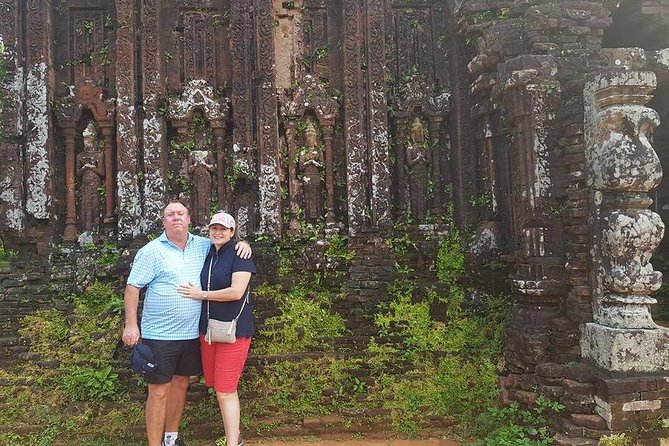 MY SON Tour-LANTERN MAKING Class -Basket Boat to Coconut Jungle - The temple and tower complex: how the guide makes it click