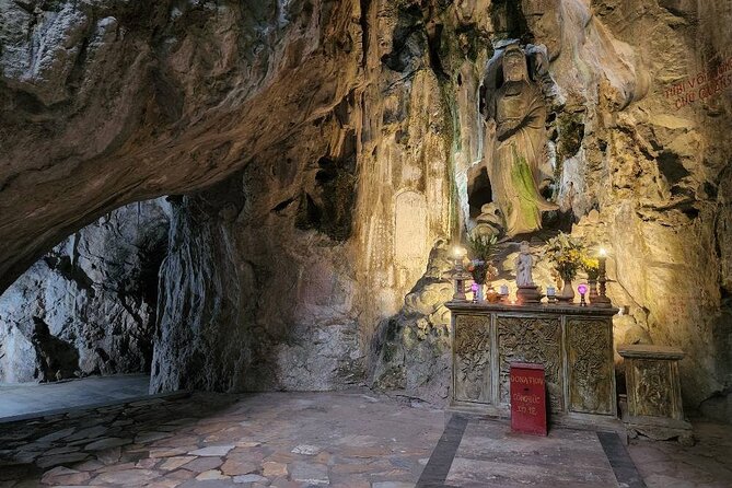 PRIVATE GuidedTOUR to Marble Mountain-Am Phu Cave-Monkey Mountain - Monkey Mountain and Lady Buddha: Linh Ung Pagoda on Son Tra