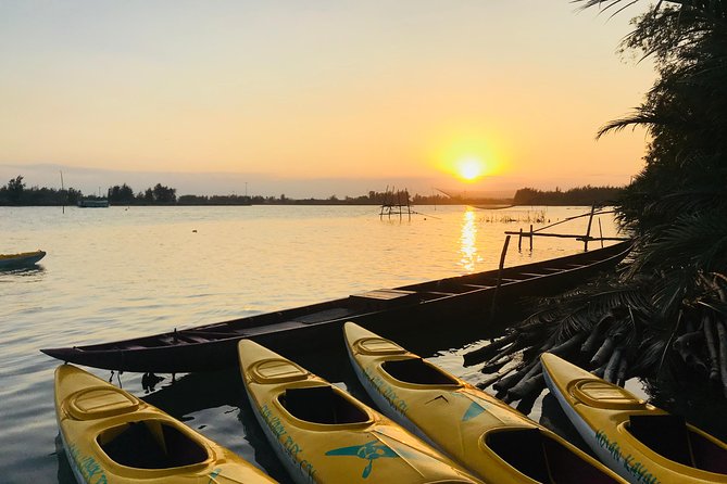 Sunset Paddle and Lantern Town - Through cocopalms and river channels toward Lantern Town